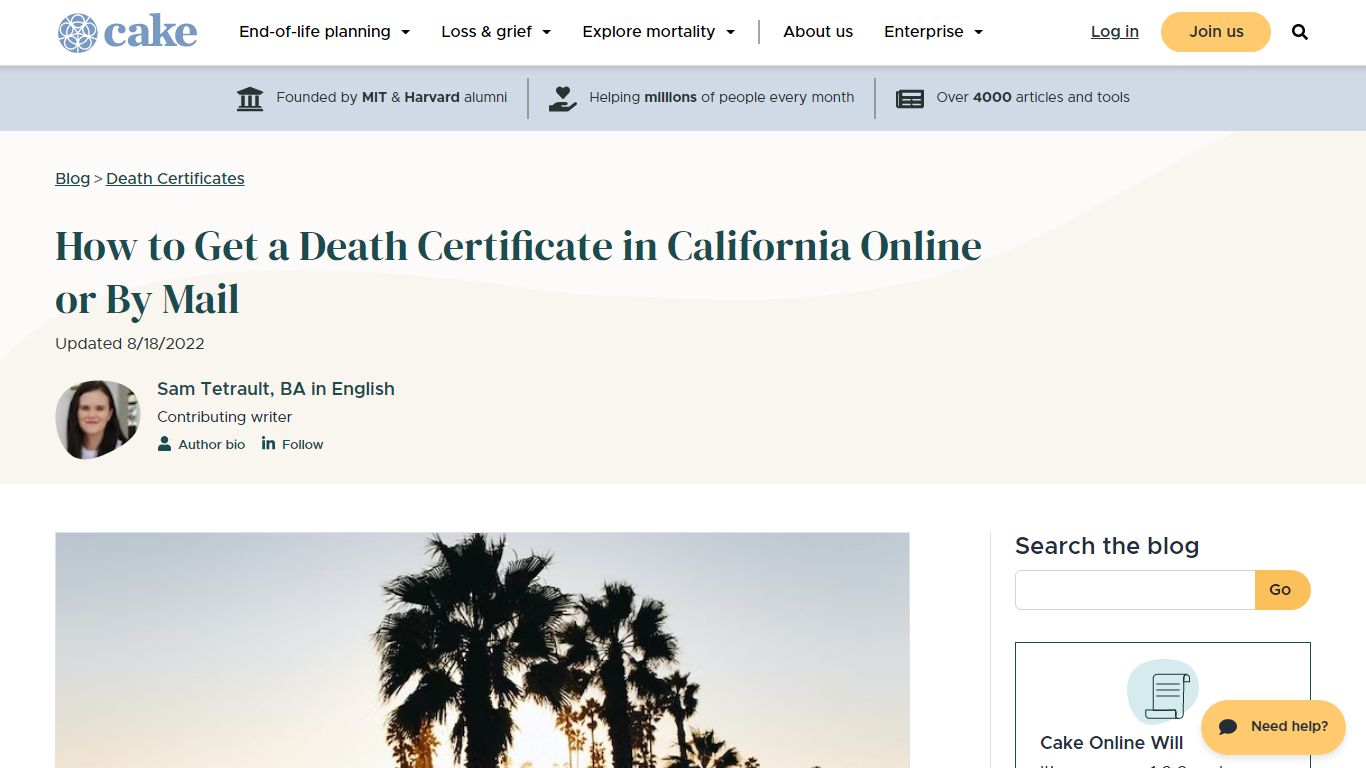 How to Request a Death Certificate in California Online or By Mail ...